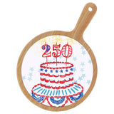 Boston International - USA 250th Semiquincentennial Bamboo & Ceramic Cheese Board