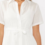 Lovestitch - Lace-Trimmed Button-Down Cotton Midi Shirt Dress