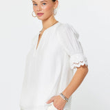 Current Air - Crinkle-textured Half sleeve Blouse