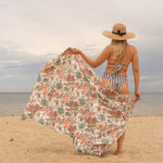 Boho-Eclectica - Women's Beige Peacock 100% Cotton Sarong