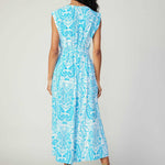 Current Air - Paisley Print Button Down MIdi Dress