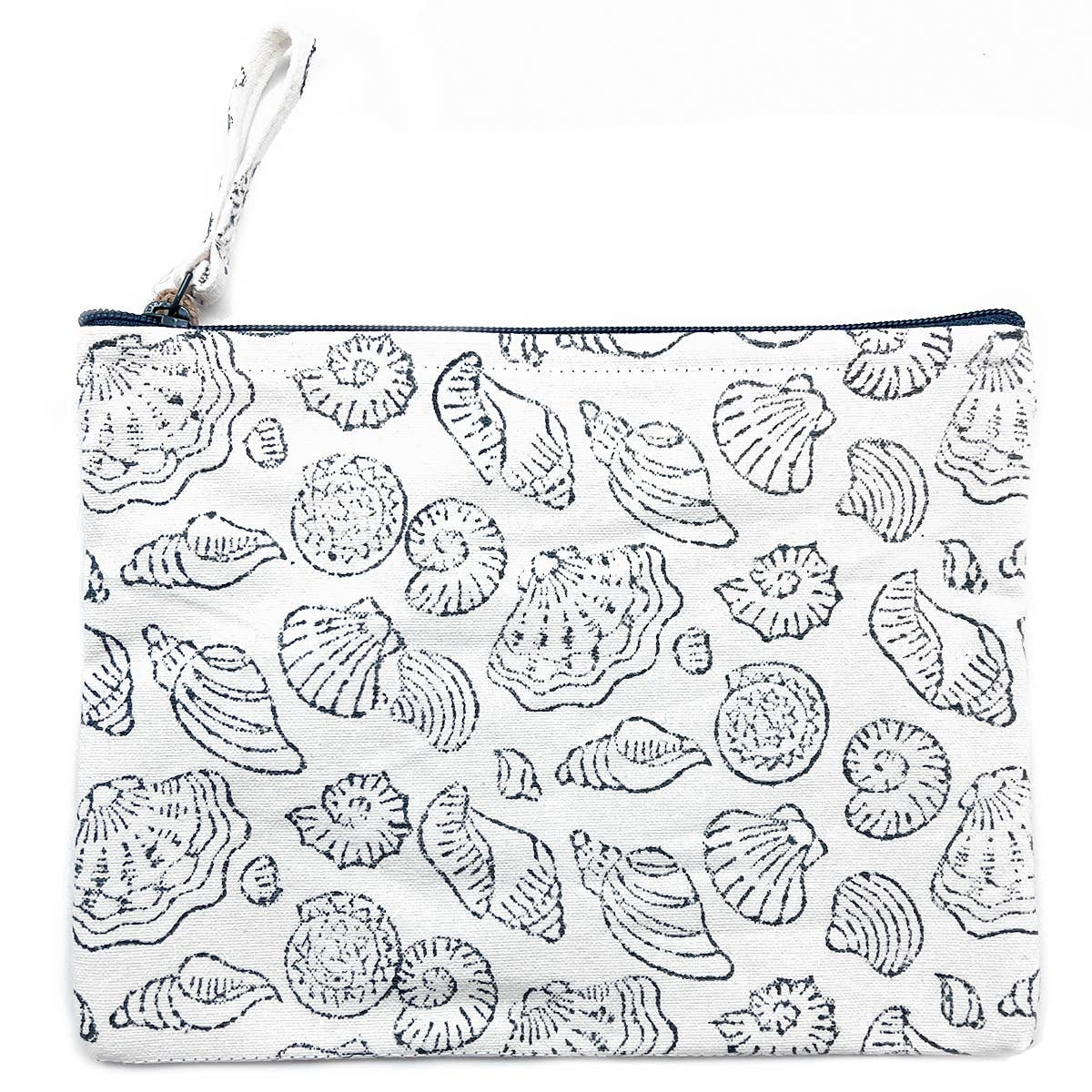 Anju Jewelry - Block-Printed Canvas Zipper Pouch