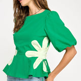 Strut & Bolt - Flower Color-Block Poplin Top