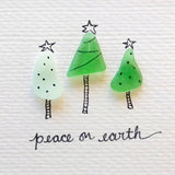 Sook & Hook - Christmas Trees Sea Glass Art