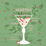 Boston International - Paper Cocktail Napkins 20 Ct Mistletoe Martini Christmas
