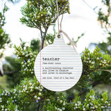 Rustic Marlin - Teacher Definition Bulb Ornament