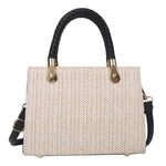 Raffia Braided Handle Crossbody Bag