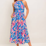 FLYING TOMATO - A printed woven midi dress - ID22729
