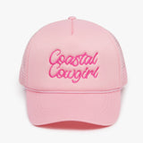David And Young - WESTERN Coastal Cowgirl Embroidery Mesh Back Trucker