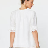 Current Air - Crinkle-textured Half sleeve Blouse