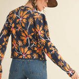 &MERCI - FLORAL MOCK NECK SWEATER MSW11101