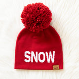 Panache Apparel Co. - Red Snow Pom Hat