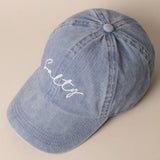 Fashion City - Salty Lettering Embroidery Baseball Cap