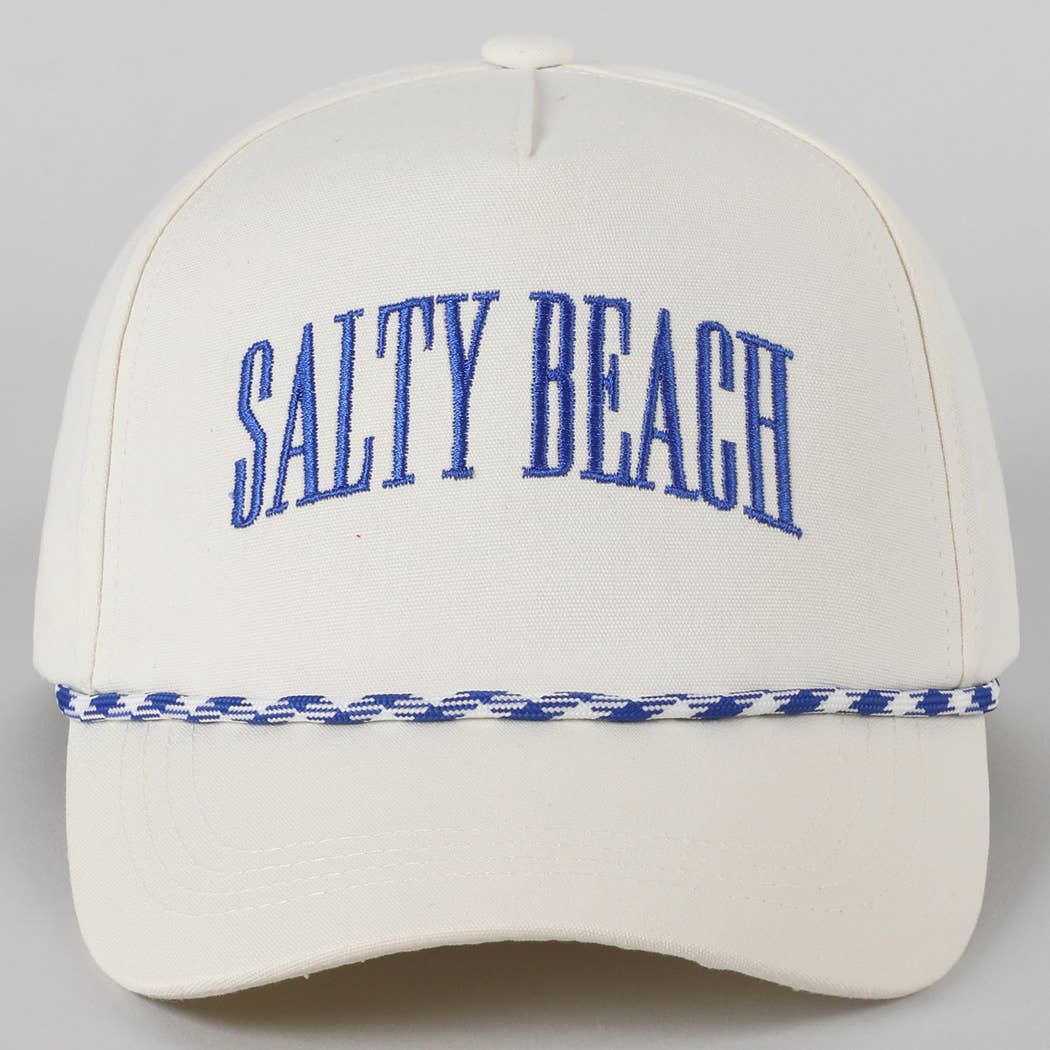 Fashion City - SALTY BEACH Lettering Embroidered Trucker Hat