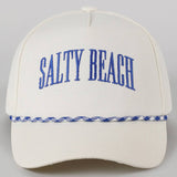 Fashion City - SALTY BEACH Lettering Embroidered Trucker Hat