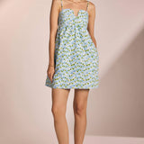 Strut & Bolt - Top Stitch Bustier Floral Print Mini Dress