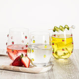 Abbott - Stemless Wine Glass with Cherries-4.5"H(18oz)