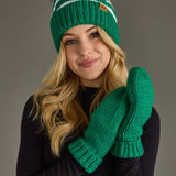 Panache Apparel Co. - Green Cuffed Knit Mittens