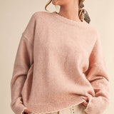 &MERCI - CONTRAST KNIT SCALLOPED EDGE SWEATER MSW11114
