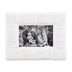 White woven frame