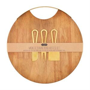 Magnetic serving board set