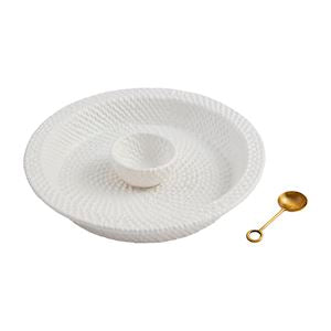 Woven chip and dip set