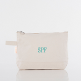 Classic makeup bag embroidered