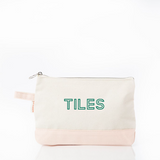 Classic makeup bag embroidered