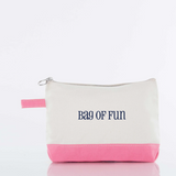 Classic makeup bag embroidered