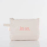 Classic makeup bag embroidered