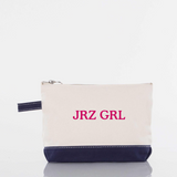 Classic makeup bag embroidered