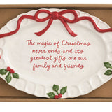 Bow Whimsical Christmas Sentiment Plate