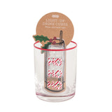 Ho Ho Ho Glass & Light-Up Drink Cube Set