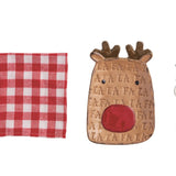 Reindeer Tray & Towel Set