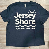 Jersey shore wave and sun crop tee