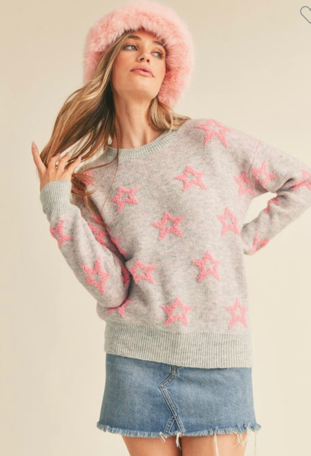 Fuzzy Star Sweater