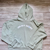 Ladies Jersey Shore Fuzzy Cropped Sweatshirt