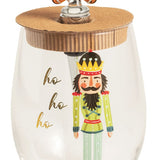 Gingerbread Nutcracker Wine Glass & Stopper Set