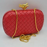 H2505 - woven hard shell crossbody clutch
