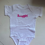 Jersey girl onesie with state as J