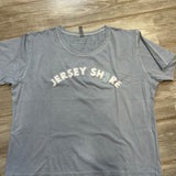 Jersey Shore fuzzy Chenille Tee – Storm blue