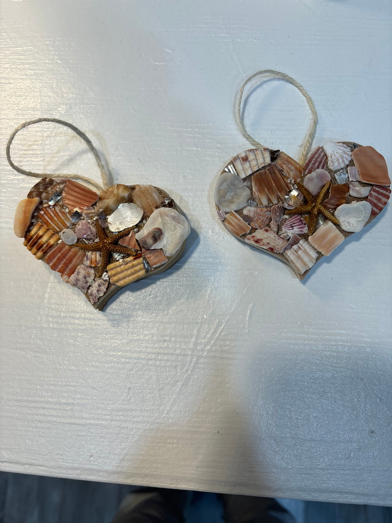 Shell heart ornament