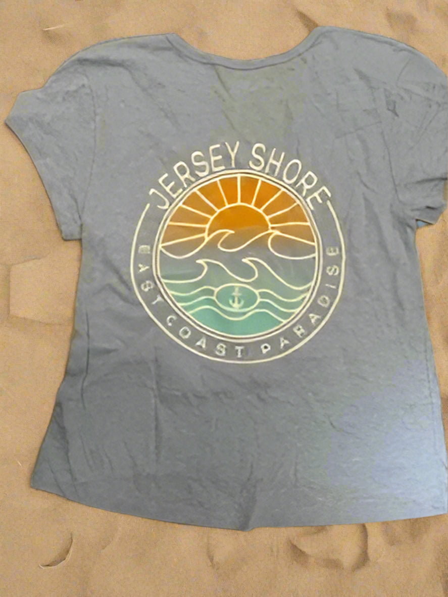 Ladies Jersey Shore East Coast Paradise Tee