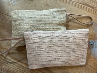 Straw Zippered Pouch