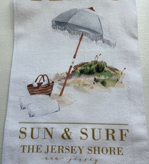 Porter Lane Home - Beach Jersey Shore Tea Towel
