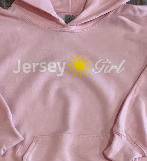Youth Pink Jersey Girl Hoodie