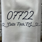 Zip Code Town Tea Towels