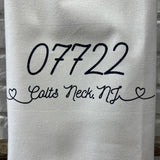 Zip Code Town Tea Towels