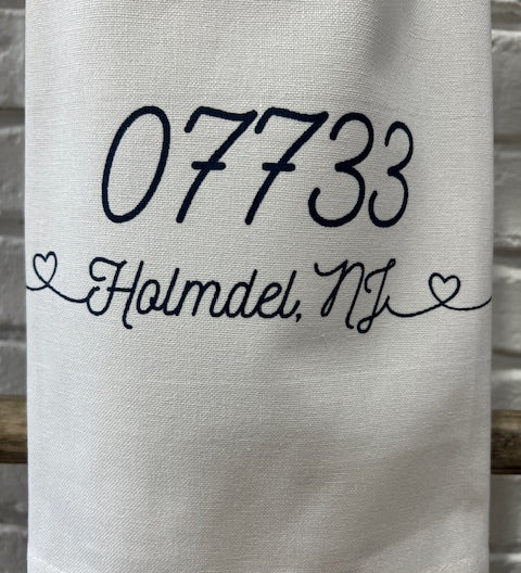 Zip Code Town Tea Towels