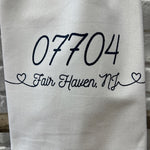 Zip Code Town Tea Towels